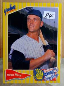 lot 84 image: ROGER MARIS YOO-HOO 1994 CARD # 9 LIMITED EDITION CARD RAWLINGS