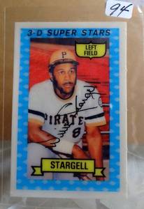 lot 94 image: $$$ MLB 1974 Kelloggs XOGraph 3-D Baseball Card #37-Willie Stargell, Pirates $$$
