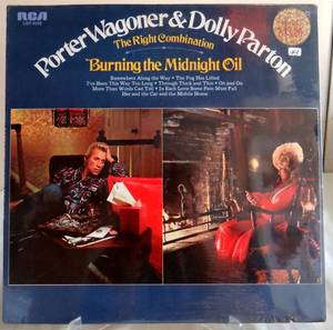 lot 143 image: 1972 Country LP - PORTER WAGONER & DOLLY PARTON Burning The Midnight Oil RCA