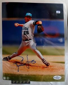 lot 155 image: AUTOGRAPHED - Signed Richie Lewis 8x10 glossy photo - Florida Marlins MLB Baseball WCOA ($15.00)