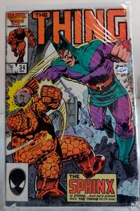 lot 164 image: THE THING #34 MARVEL COMICS 1986 VF NEWSSTAND EDITION ($15 comps)