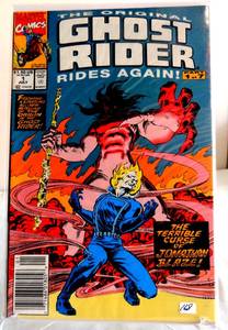 lot 168 image: The Original Ghost Rider Rides Again #1 (First Printing) 1991 Origin Retold VG ($15)