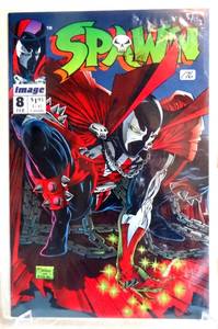 lot 176 image: Spawn #8  NEAR MINT NM  (1993, Image Comics) Spider-Man #1 Homage Cover