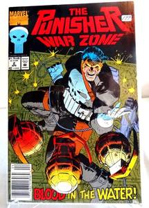 lot 177 image: 1992 THE PUNISHER WAR ZONE Comic Book #2 MARVEL Blood In The Water ($10)