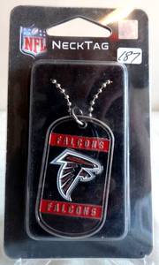 lot 187 image: NEW - ATLANTA FALCONS Dog Tag Necklace NFL Fan Neck Ball Chain Football Sports Fan - ($14.99)
