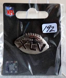 lot 192 image: COLLECTIBLE SUPERBOWL 45 FOOTBALL PIN - NIP (HOSTED AT COWBOYS ATT STADIUM)