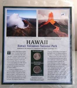 lot 208 image: HAWAII - Statehood Quarters Collection Postal Commerative Society Coins and Stamps