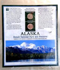 lot 209 image: ALASKA - Statehood Quarters Collection Postal Commerative Society Coins and Stamps UNC