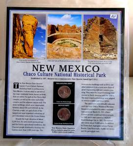 lot 211 image: NEW MEXICO - Statehood Quarters Collection Postal Commerative Society Coins and Stamps UNC