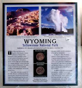 lot 214 image: WYOMING - Statehood Quarters Collection Postal Commerative Society Coins and Stamps UNC
