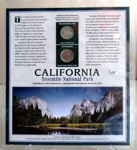 lot 215 image: CALIFORNIA - Statehood Quarters Collection Postal Commerative Society Coins and Stamps UNC