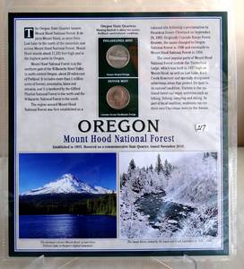 lot 217 image: OREGON - Statehood Quarters Collection Postal Commerative Society Coins and Stamps UNC