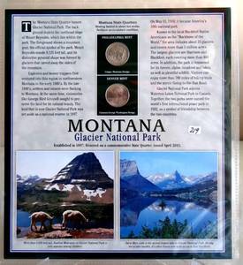 lot 219 image: MONTANA - Statehood Quarters Collection Postal Commerative Society Coins and Stamps UNC