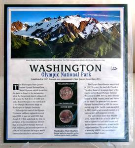 lot 220 image: WASHINGTON - Statehood Quarters Collection Postal Commerative Society Coins and Stamps UNC