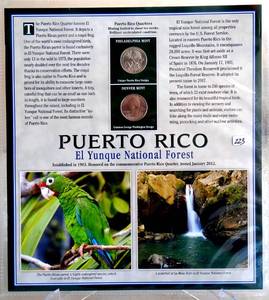 lot 223 image: PUERTO RICO - Statehood Quarters Collection Postal Commerative Society Coins and Stamps UNC