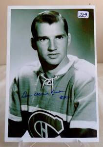lot 229 image: AUTOGRAPHED - MONTRAL CANADIANS DON MARSHALL SIGNED PHOTO