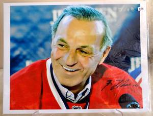 lot 240 image: AUTOGRAPHED - NHL LEGEND GUY LEFLEUR - MONTREAL CANADIANS HAND SIGNED 8.5 X 11 PHOTO