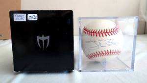 lot 252 image: AUTOGRAPHED - SHAWN ESTES SIGNED RAWLINGS OFFICIAL BASEBALL GIANTS (in protective display case)