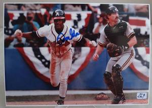 lot 269 image: AUTOGRAPHED - RON GANT-ATLANTA BRAVES HAND SIGNED  4X6 GLOSSY COLOR ACTION PHOTO ($12.00)