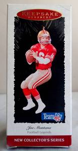 lot 285 image: ONE OF A KIND - AUTOGRAPHED 1995 Hallmark Keepsake San Francisco 49ers Joe Montana NFL Christmas Ornament
