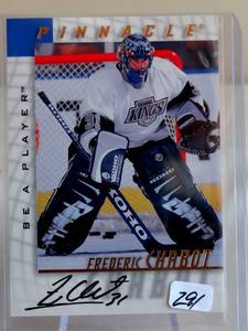 lot 291 image: AUTOGRAPHED - 1997-98 Pinnacle FREDERIC CHABOT Be A Player (BAP) NHL Hockey Trading Cards