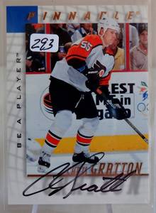 lot 293 image: AUTOGRAPHED - 1998 Pinnacle Be a Player CHRIS GRATTON Autographed Card Hockey