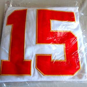 lot 297 image: PATRICK MAHOMES - NIKE ONFIELD 60 YEAR ANNIVERSARY NFL PLAYERS JERSEY - SIZE XL - ALL LETTERS, NUMBERS, AND EMBLEMS ARE SEWN ON. ($85.00)
