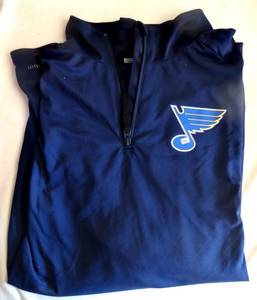 lot 298 image: NHL Mens Adidas St. Louis Blues Logo Climalite Pullover Blue - XL - NWOT ($31.99)