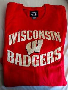 lot 299 image: Brand New With Tags - Wisconsin University Hooded Sweatshirt  in Red - SIZE XXL ($32.99)
