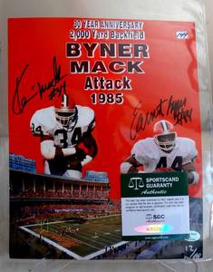 lot 149 image: AWESOME AUTOGRAPHED - Kevin Mack & Keith Byers Hand Signed 8 x 10 Promo with COA ($35)