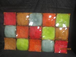 lot 772 image: HAND PAINTED SQUARE PANEL&nbsp WALL DECOR FROM &nbsp PIER1 &nbsp 40 L X 24 H&nbsp&nbsp CAN BE HUNG LATERAL OR HORIZONTAL&nbsp