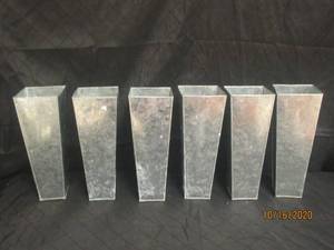 lot 781 image: TOTAL OF 6 METAL VASES&nbsp