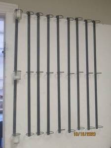lot 785 image: TOTAL OF 9 WROUGHT IRON OVER THE DOOR 3 CANDLE VOTIVE HOLDER&nbsp