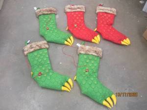 lot 849 image: TOTAL OF 5 ONE HUNDRED 80 DEGREES FELT&nbsp CHRISTMAS STOCKINGS 18 TALL&nbsp