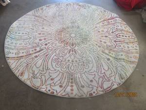 lot 910 image: BONITA COLLECTION DESIGN E278A-LRY52 ROUND AREA RUG&nbsp 60 X 60