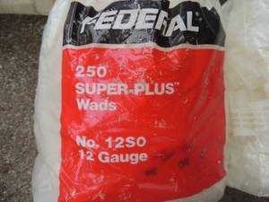 lot 123 image: Federal 250 super plus wads no. 1250 12 gauge 5 bags