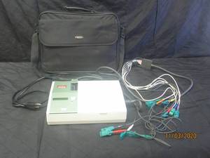 lot 227 image: KENZ ECG-103 MACHINE WITH CARRY BAG POWERS ON
