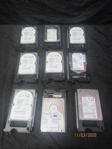 lot 230 image: 9 SEAGATE PC HARDDRIVES