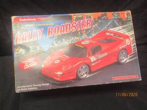 lot 154 image: VINTAGE RADIO SHACK RC RALLY ROADSTER WORKS GREAT FAST RC IN ORINGINAL BOX LIKE NEW CONDITION