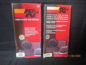 lot 302 image: 2 K&N HIGH FLOW AIR FILTERS 33-2084 NEW IN BOX