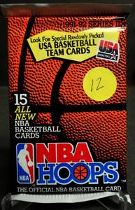 lot 12 image: 1991-92 Basketball NBA Hoops Series Pack Sealed MICHAEL JORDAN PSA10