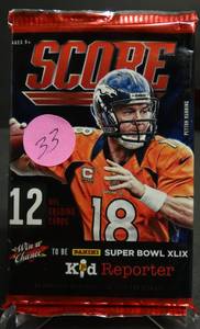 lot 33 image: 2014 Score 12cd FB Pack (Jimmy Garoppolo Derek Carr Beckham RC Hot Rookie Auto)