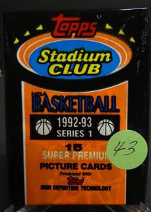 lot 43 image: BEAM TEAM 92-93 Series 2 Stadium Club Basketball SEALED PACK Shaq or Jordan Beam Team  (COMPS $9-$20PK)