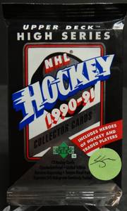 lot 45 image: 1990-91 UPPER DECK HOCKEY HIGH SERIES SEALED PACK - JAGR ROOKIE (12 CARDS)