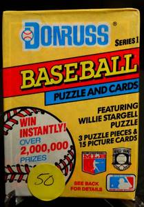 lot 50 image: Vintage 1991 Donruss Series 1 Baseball Cards Wax Pack sealed -15 Cards Per Pack