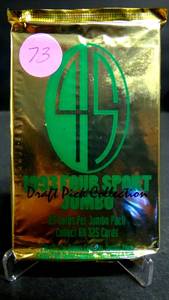 lot 73 image: Classic 1993 Four Sport Jumbo Wax Pack - 23 CARDS IN EACH PACK (COMPS $10-12PK)
