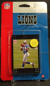 lot 77 image: 2007 TOPPS - DETROIT LIONS TEAM SET - SEALED