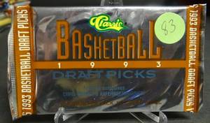 lot 83 image: 1993 Classic Draft Picks Basketball (1) SEALED PACK Possible Webber Hardaway RC