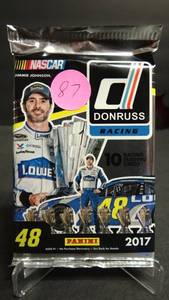 lot 87 image: NEW 2017 Panini Donruss NASCAR Racing Cards Pack  10 Trading Cards