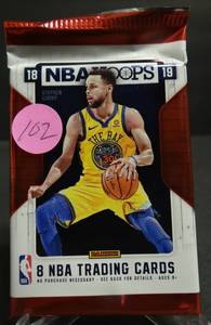 lot 102 image: $$$ 2018-19 Nba Hoops Basketball 8 Card Pack - LUKA DONCICTRAE YOUNG ROOKIE - $20PK